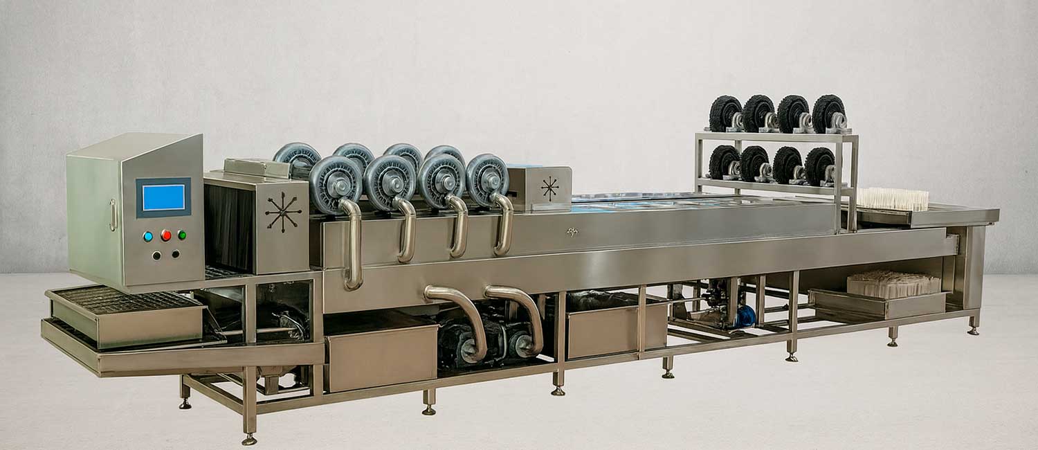 Lavadora industrial de bandejas para huevos — catálogo ZENYER